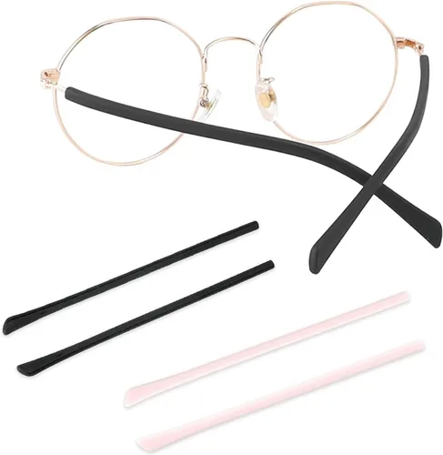 Miniatura 12 de Patillas de repuesto para gafas, antideslizantes y largas de silicona para lentes de metal fino