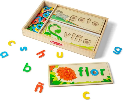 Miniatura 10 de Melissa & Doug See & Spell - Juguete educativo de madera, Versión estándar