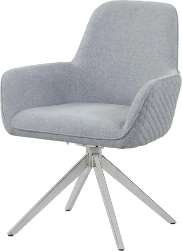 Miniatura 5 de Coaster Home Furnishings - Abby - Silla de comedor de tela - Base giratoria de 360 grados, brazos bajos y respaldo alto, asientos anchos
