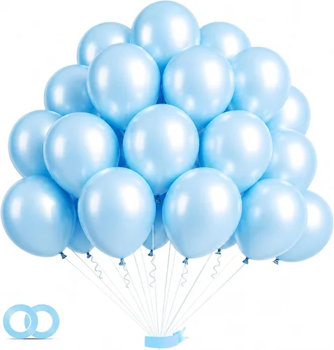 Miniatura 15 de EMART 100 globos negros de 12 pulgadas con cinta, helio de látex para fiestas de cumpleaños, baby shower, boda, graduación, Halloween, decoraciones
