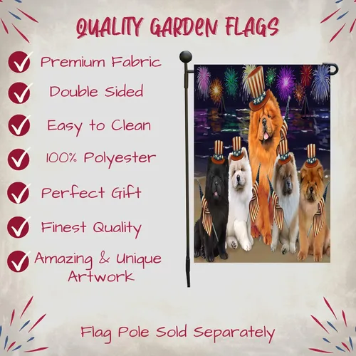 Miniatura 2 de Doggie of the Day Chow Chow Dogs Garden Flags - 4th of July Independence Day - Double Sided- Yard Porch Lawn Spring Decorative Gift - Home Decor 12