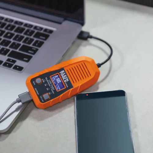 Miniatura 5 de Klein Tools ET910 Medidor y Probador de Potencia USB, Multímetro Digital USB-A para Voltaje, Corriente, Capacidad, Energía, Resistencia, Máxima