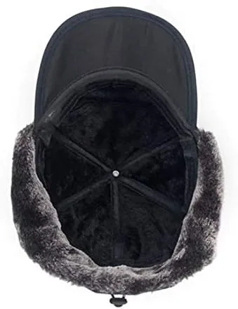 Miniatura 6 de Gorro de piel sintética con visera resistente al viento para esquí, pasamontañas, para hombre y mujer