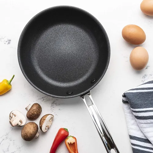 Miniatura 9 de VIKING Culinary Professional - Sartén antiadherente de acero inoxidable de 5 capas, 8 pulgadas, mango ergonómico que se mantiene fresco, apto