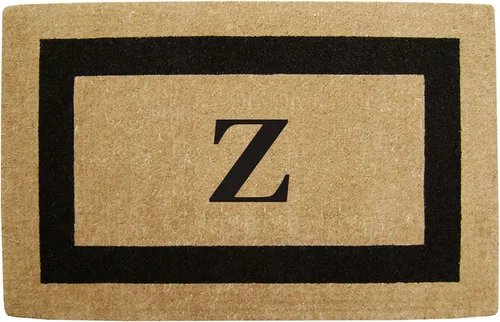 Miniatura 18 de Tapete de fibra de coco natural, para puerta de entrada, rectangular, resistente, para patio, atrapador de suciedad antideslizante, decoración