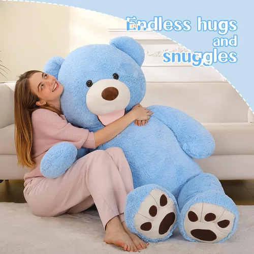 Miniatura 2 de MaoGoLan Oso de peluche gigante de 5 pies, lindo oso de peluche de San Valentín animal de peluche con cara sonriente, regalo para novia, novio