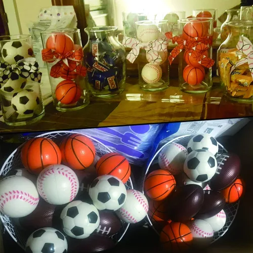 Miniatura 6 de Novelty Place Pelotas antiestrés exprimibles, béisbol, baloncesto, fútbol, fútbol para aliviar la tensión, accesorios de relajación, juguetes