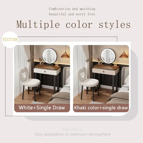 Miniatura 2 de Tocador de Maquillaje Grande con cajones,Spacious Storage Capacity, Modern Wood-Inspired Design, expansive countertop, Rounded Edges, Silent-Glide