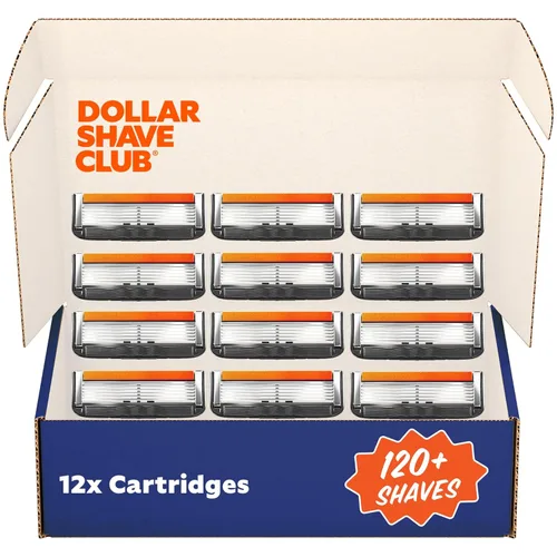 Dollar Shave Club | 6 repuestos de maquinilla de afeitar (12 unidades) | 6 cuchillas de acero inoxidable para un afeitado cercano y cómodo