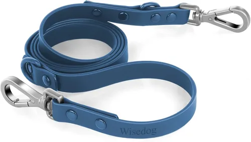 Miniatura 20 de Wisedog Correa impermeable para perro, ajustable de 5 pies/6 pies con 2 ganchos giratorios de metal, correas de perro fáciles de limpiar para perros