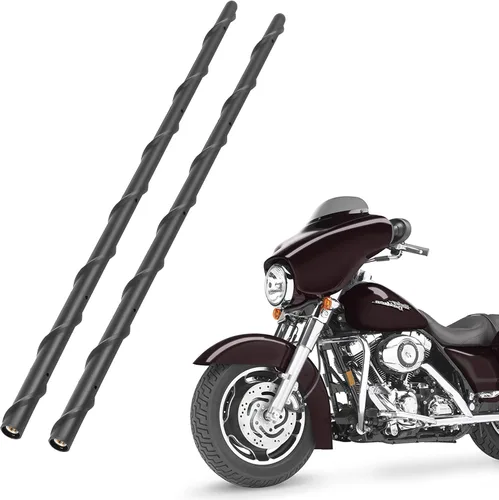 Miniatura 9 de KSaAuto H12 - Antena de radio AM/FM para Harley Davidson Road Street Electra Tour Glide (1998-2026) de 7 pulgadas pulido, núcleo de cobre