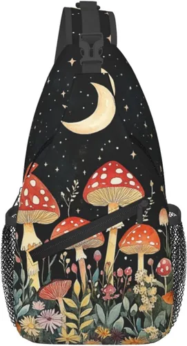 Miniatura 26 de Bolso bandolera para hombres y mujeres, mochila cruzada floral de tulipán pastel, mochila casual de senderismo para viajes, deportes, correr, bolsa