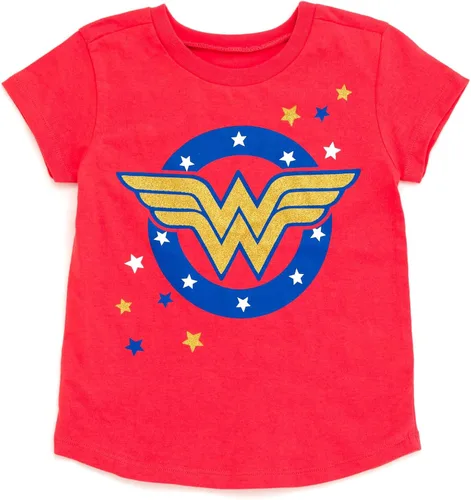 Miniatura 3 de DC Comics Liga de la Justicia Batgirl Super Girl Wonder Woman - Paquete de 3 camisetas para niños pequeños a grandes