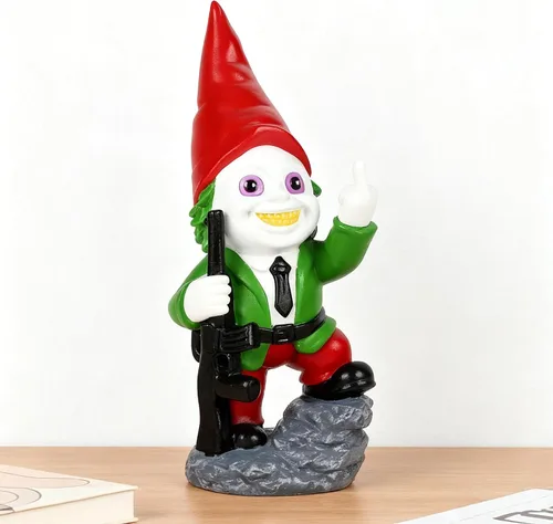 Miniatura 2 de SPINNDO Decoración de terror, regalos de dedo medio, decoración de jardín, gnomos, estatuas de jardín