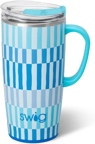 Miniatura 61 de Swig Life Taza de Viaje de 18 oz, Vaso Aislante con Asa y Tapa, Taza de Café de Viaje, Compatible con Portavasos, Acero Inoxidable, Vaso de 18 oz