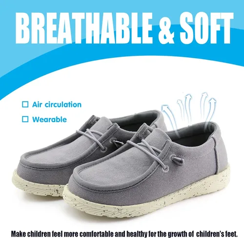 Miniatura 5 de firelli Mocasines de lona para niños y niñas, zapatos escolares para caminar