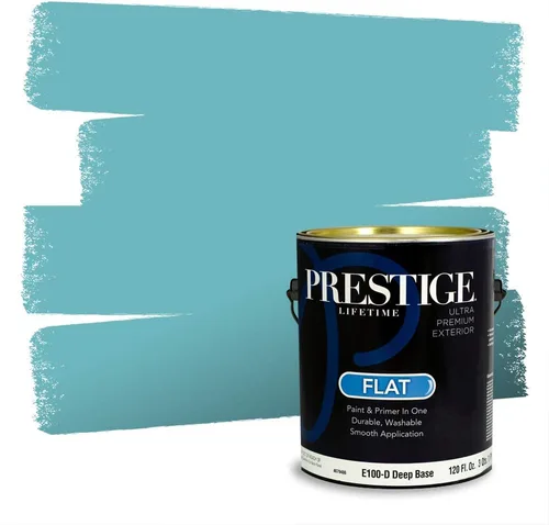 Miniatura 1524 de Pintura Exterior + imprimación PRESTIGE, todo-en-uno, 1 galón, acabado mate, color comparable al Valspar* Royal Gray* VS151-Gris real