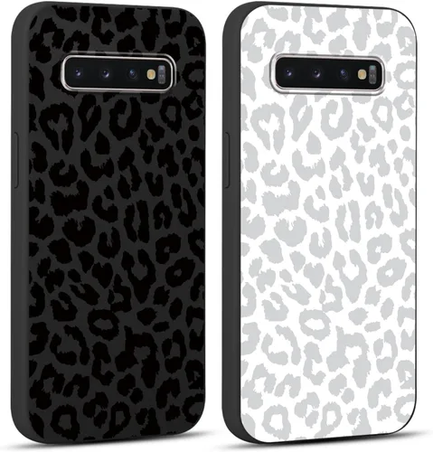 Miniatura 60 de 2 Pack Funda con lindo estampado de chita para Samsung Galaxy S22 Ultra 5G de 6.8", Fundas con patrón de leopardo de lujo, diseño de silicona suave