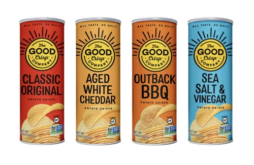 Miniatura 23 de The Good Crisp Company, Cheddar blanco envejecido, papas fritas sin gluten (recipientes de 5.6 onzas, paquete de 8), sin OMG, apto para alérgenos