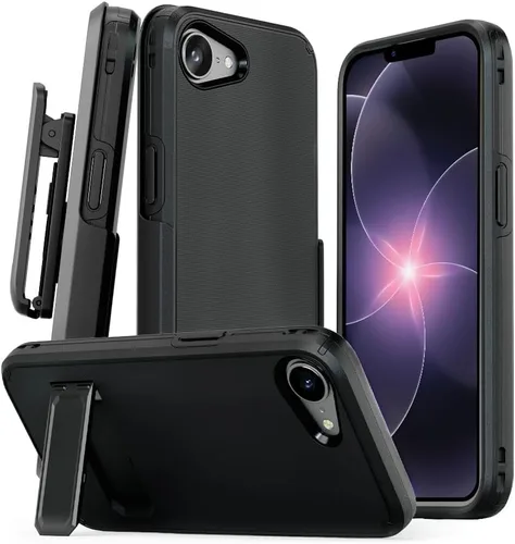 Miniatura 10 de MOTIVE Funda para iPhone 15 con clip para cinturón, magnética compatible con MagSafe, combo de funda de carcasa a prueba de golpes, funda para Negro