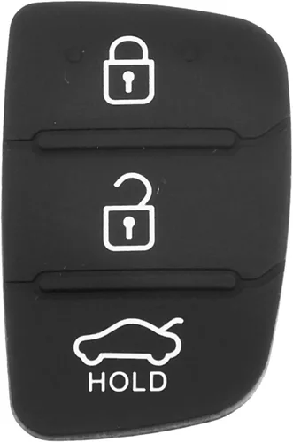 X AUTOHAUX 3 botón coche remoto Fob caso inserto de goma almohadilla teclado reemplazo para Hyundai