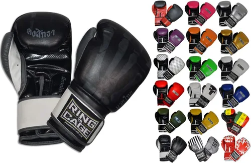 Miniatura 19 de Guantes de boxeo para entrenamiento de gimnasio Verde neón/negro
