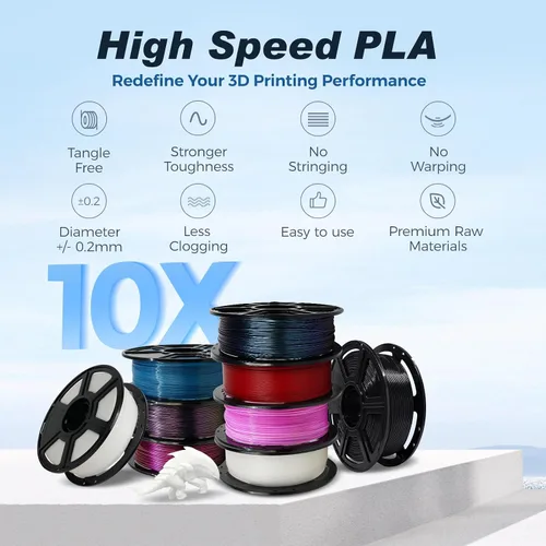 Miniatura 2 de FLASHFORGE High Speed Chameleon PLA Multicolor Púrpura Abisal, Impresión Rápida Máx 500 mm/s, Filamento PLA con Cambio de Color 1.75 mm, Cambia