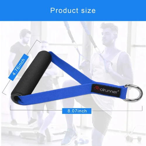 Miniatura 2 de Coolrunner 2 pares de asas de banda de resistencia, agarres de fitness, diseño ancho, asas de cable resistentes con núcleos de ABS sólidos, anillos
