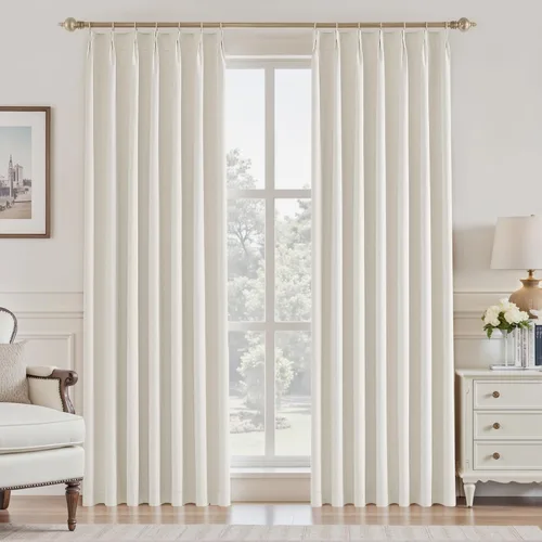 Miniatura 20 de UHITECH Cortinas opacas cortas de 35 pulgadas de largo, plisadas, opacas, para ventanas pequeñas, con aislamiento térmico, cortinas reductoras