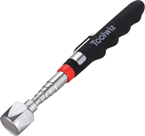 Toolwiz Herramienta de recogida magnética telescópica (16 libras), extensible hasta 30 pulgadas, herramienta magnética de recogida extensible,