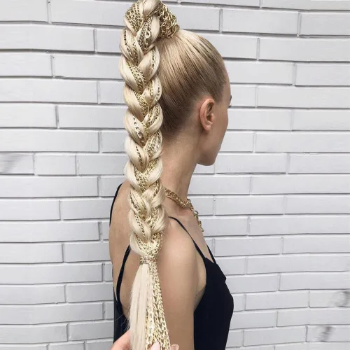 Miniatura 5 de Extensiones de cabello rubio trenzado de 24 pulgadas, 3 paquetes de cabello sintético Jumbo trenzado de alta temperatura, trenzas Twist Crochet