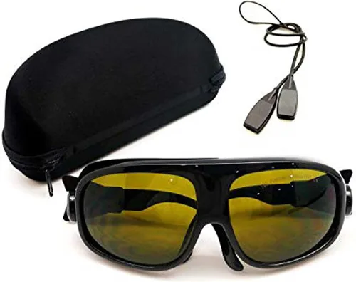 Miniatura 11 de MCWlaser Gafas de seguridad láser de 190-540 nm y 800-2000 nm, Yag, azul, láser verde y luz UV, gafas láser de protección ocular para 405 nm, 445