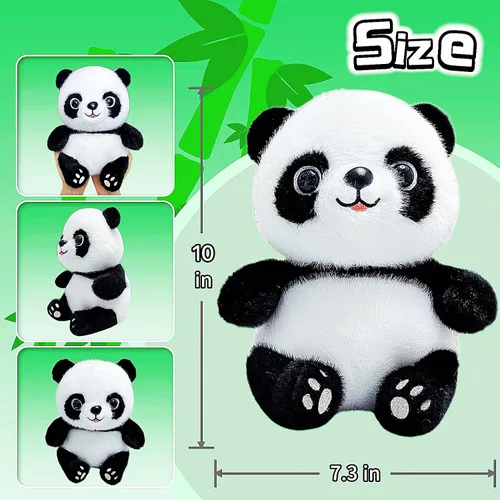Miniatura 5 de Juguetes de Peluche de Oso Panda de 10 Pulgadas para Niños y Bebés, Lindos Juguetes de Oso Panda de Peluche, Osos de Peluche Suaves para Relleno