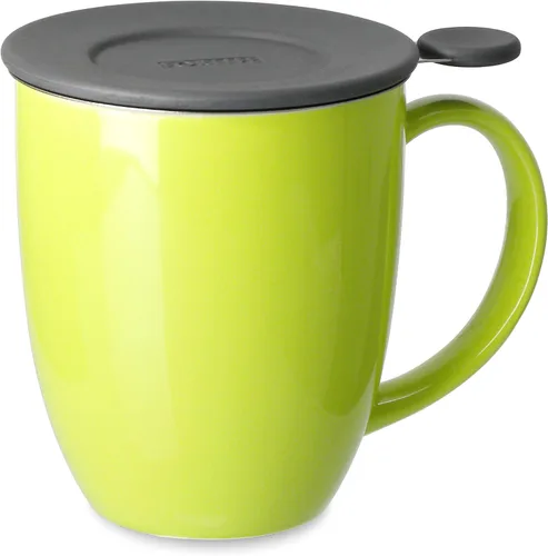 Miniatura 5 de FORLIFE Uni Brew-in-Mug con infusor de té y tapa, 16 onzas, color rojo