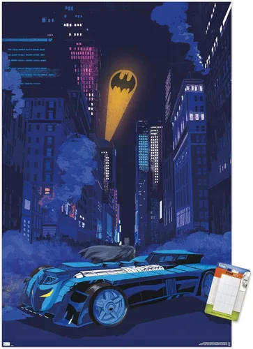 Miniatura 12 de Trends International DC Comics Batman - Póster de pared con señal de murciélago en el horizonte, 22.4 pulgadas de largo x 14.7 W, versión enmarcada