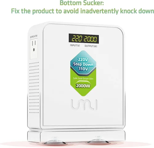 Miniatura 6 de UMI Convertidor de Voltaje Reductor de 800 Vatios 220V a 110V para Electrodomésticos de EE.UU. Canadá Japón para Uso en Europa y Asia Sistema