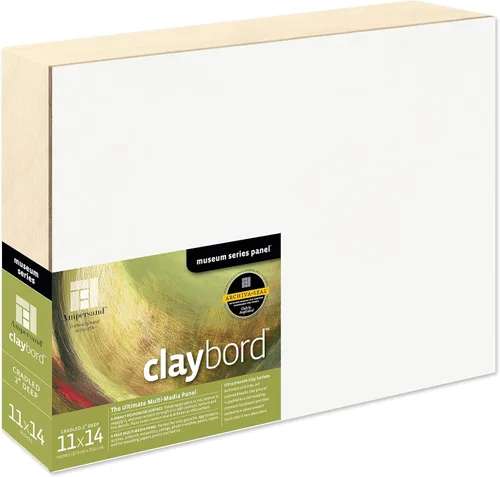 Miniatura 57 de Ampersand Art Supply Panel de pintura de madera: Serie Museo Claybord, 10 "x 10", 2" Perfil con acunado Perfil con cuna de 2