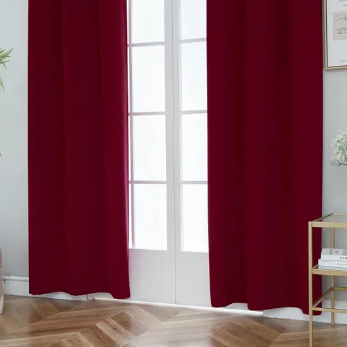 Miniatura 7 de PLEASANT BOULEVARD Cortinas 100% opacas [2 paneles] Elegantes cortinas con aislamiento térmico para dormitorio, sala de estar, ventana grande