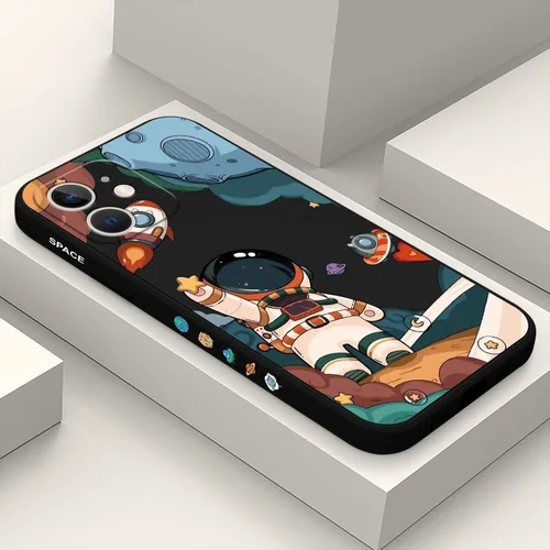 Miniatura 28 de LEECG Funda para iPhone 12 Mini, diseño creativo con estampado floral, funda antiarañazos de microfibra suave, funda de silicona líquida para Negro