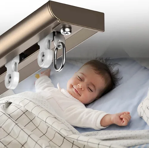 Heavy Duty Aluminum Curtain Track Rail for Ceiling, Smooth Sliding, Easy Installation, Adjustable 3.2ft to 19.7ft, Champagne Finish, Perfect for
