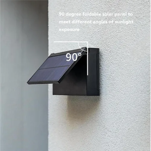 Miniatura 2 de ASLIDECOR Luz solar de pared hacia arriba, paquete de 2 6 luces LED iluminan al aire libre, lámpara con sensor de luz solar, IP65, impermeable