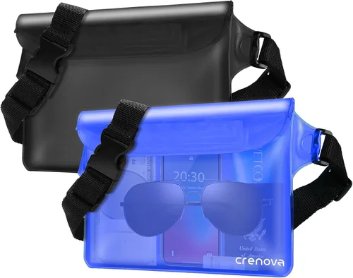 Miniatura 10 de Crenova Bolsa Impermeable con Correa para la Cintura IP68 Bolsa Impermeable para la Cintura con Pantalla Táctil Bolsa Seca con Cinturón Ajustable