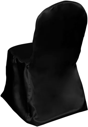 Miniatura 3 de Efavormart - Juego de 30 fundas para sillas de banquetes de satén negro brillante para banquetes y cenas, para bodas, fiestas, banquetes y catering