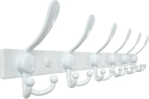 Miniatura 51 de Dseap - Perchero para montaje en pared, base resistente calibre 12 vs Flimsy de 0.039 pulgadas, ganchos sólidos antidesgarros, montaje en perno
