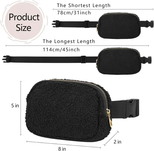Miniatura 91 de Riñonera cruzada para mujeres y hombres, bolsa para cinturón para senderismo con correa ajustable, riñonera para correr, entrenamiento, deportes