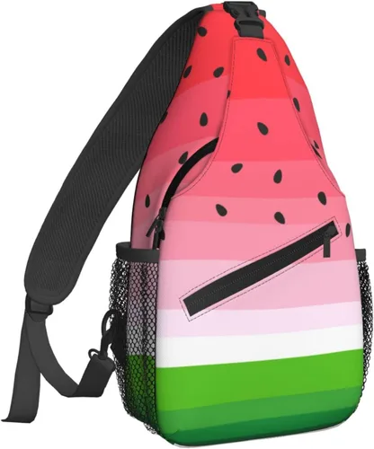 Miniatura 8 de Famame Mochila bandolera para el pecho, bolsa de hombro cruzada, gimnasio, ciclismo, viajes, senderismo, Varios