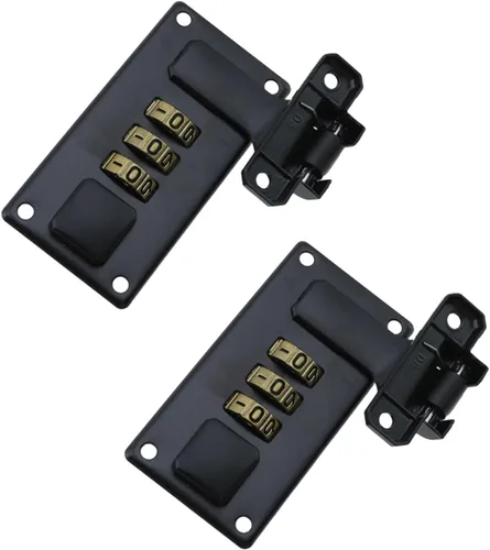Miniatura 9 de Cerraduras de combinación de equipaje, cerradura de combinación de 3 dígitos, cerradura de contraseña negra para caja de herramientas con cerradura