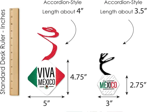 Miniatura 8 de Big Dot of Happiness Viva México - Decoración para colgar en fiestas del Día de la Independencia mexicana - Remolinos de decoración para fiestas