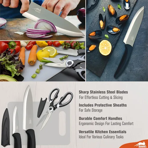 Miniatura 5 de BOMKI Juego de utensilios de cocina para asar y acampar al aire libre, barbacoa, juego de utensilios de cocina, accesorios de utensilios de cocina