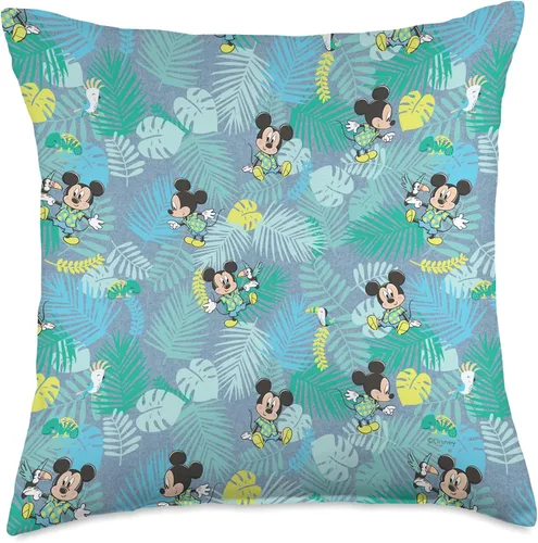Miniatura 5 de Disney Baby Mickey Mouse - Cojín con estampado tropical (16.0 x 16.0 in), multicolor